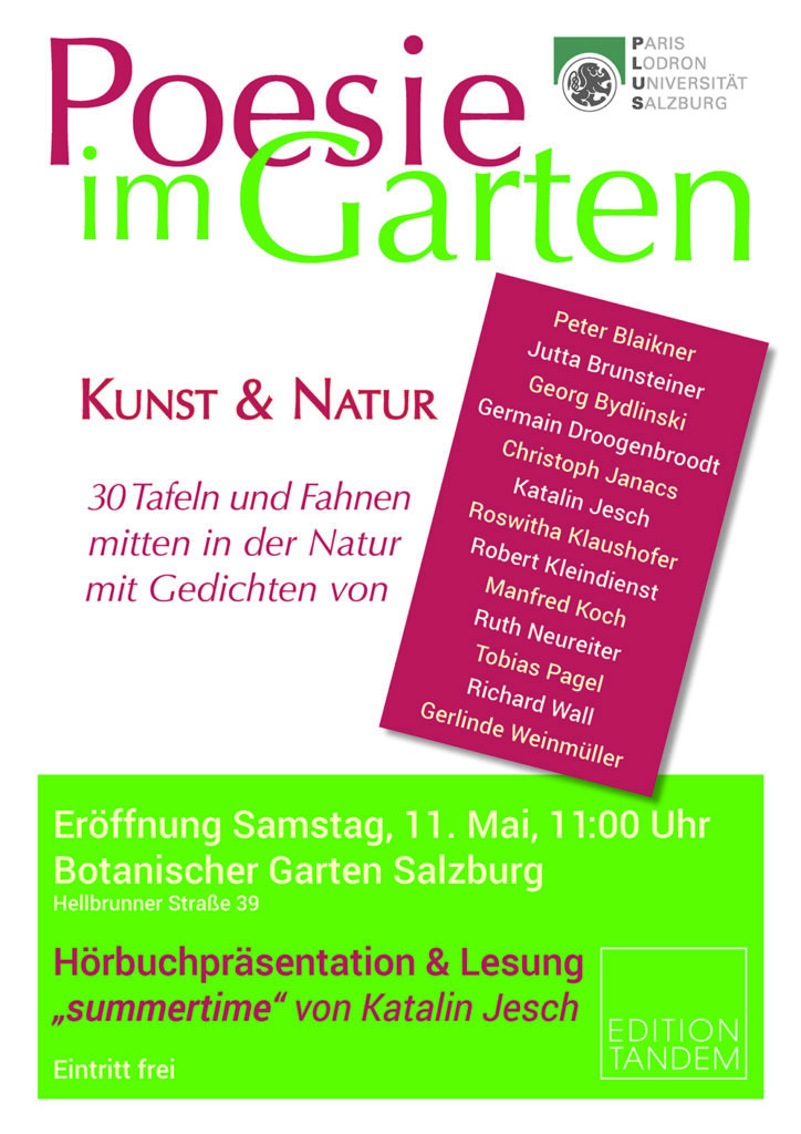 Poesie im Garten Edition Tandem Verlag Salzburg Wien